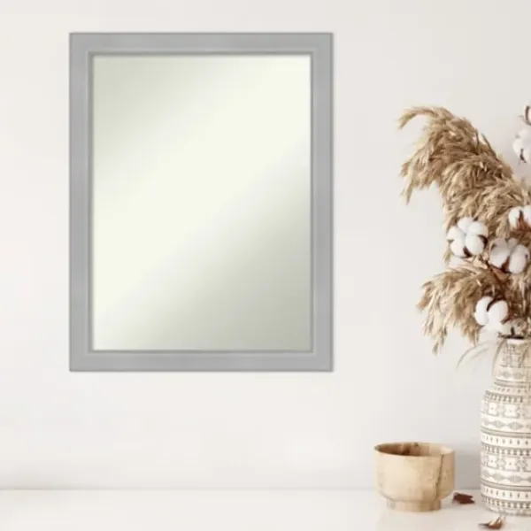 Framed Mirrors-Kirkland's Home Brushed Nickel Modern Decorative Framed Mirror