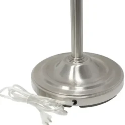 Floor Lamps-Kirkland's Home Brushed Nickel 3-Scallop Glass Floor Lamp Gray