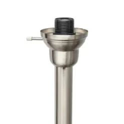 Floor Lamps-Kirkland's Home Brushed Nickel 3-Scallop Glass Floor Lamp Gray
