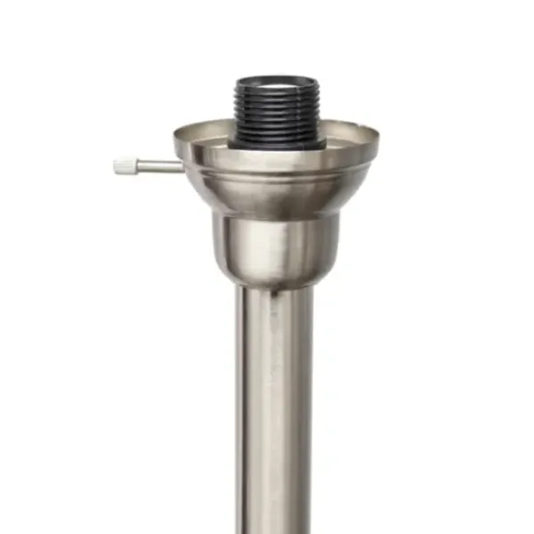 Floor Lamps-Kirkland's Home Brushed Nickel 3-Scallop Glass Floor Lamp Gray
