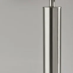 Table Lamps-Kirkland's Home Brushed Steel Cylinder Table Lamp White