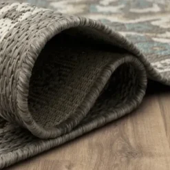 Outdoor Rugs-Kirkland's Home Buffalo Check Outdoor Area Rug, 7X10 Gray