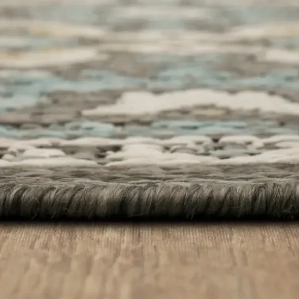 Outdoor Rugs-Kirkland's Home Buffalo Check Outdoor Area Rug, 7X10 Gray