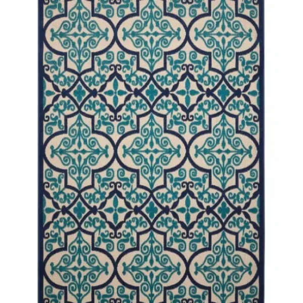 Outdoor Rugs-Kirkland's Home Buffalo Check Outdoor Runner Blue