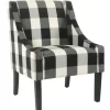 Accent Chairs-Kirkland's Home Buffalo Check Swoop Accent Chair Black