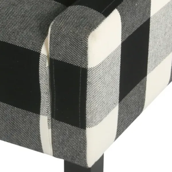 Accent Chairs-Kirkland's Home Buffalo Check Swoop Accent Chair Black