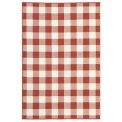 Outdoor Rugs-Kirkland's Home Buffalo Plaid Indoor/Outdoor Area Rug, 5X7 Gray