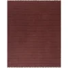 Blankets & Throws-Kirkland's Home Burgundy Modern Striped Throw Red
