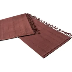 Blankets & Throws-Kirkland's Home Burgundy Modern Striped Throw Red