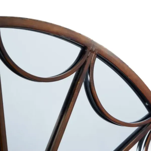 Decorative Mirrors-Kirkland's Home Burnt Iron Metal Curve Overlay Arched Mirror