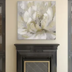 Canvas Art-Kirkland's Home Burst Of Spring Gold Canvas Art Print Gold/White/Gray