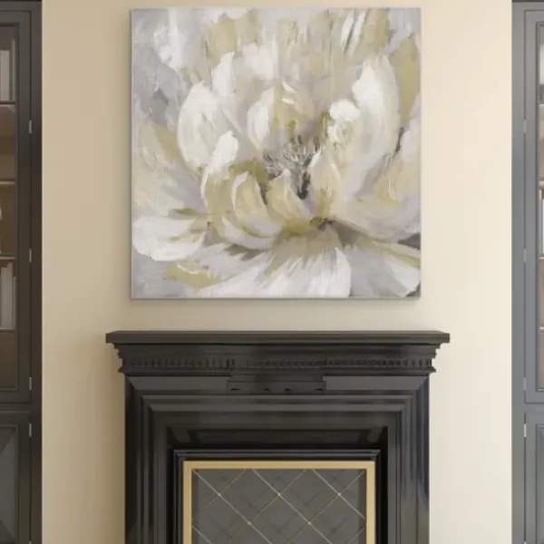 Canvas Art-Kirkland's Home Burst Of Spring Gold Canvas Art Print Gold/White/Gray