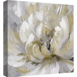Canvas Art-Kirkland's Home Burst Of Spring Gold Canvas Art Print Gold/White/Gray
