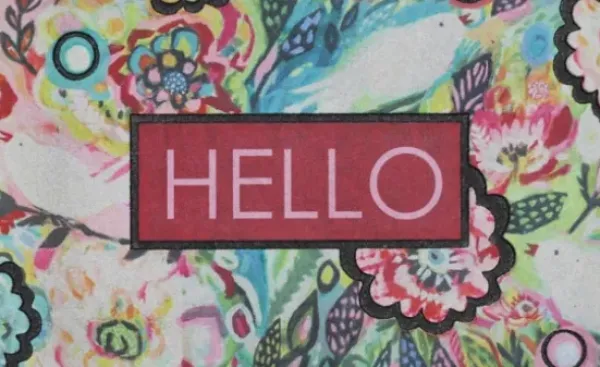 Doormats-Kirkland's Home Butterfly Blooms Doormat Blue/Pink