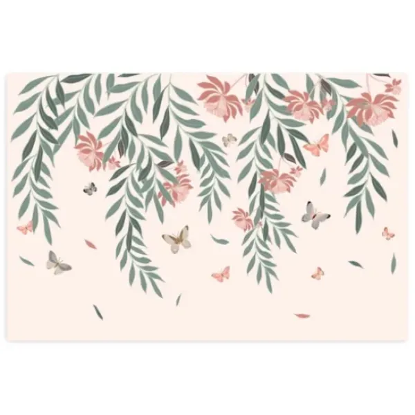 Wall Murals & Wall Decals-Kirkland's Home Butterfly Garden Peel And Stick Wall Mural Pink/Green