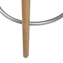 Bar Stools & Counter Height Stools-Kirkland's Home Button Tufted Back Swivel Counter Stool Gray