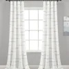 Curtains & Drapes-Kirkland's Home Buttons And Stripes Curtain Panel Set, 84 In. Gray