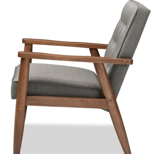 Accent Chairs-Kirkland's Home Button-Tufted Sawyer Accent Chair Gray