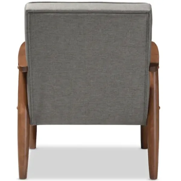 Accent Chairs-Kirkland's Home Button-Tufted Sawyer Accent Chair Gray
