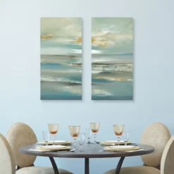 Canvas Art-Kirkland's Home By The Water Iii Canvas Art Prints, Set Of 2 Blue/Gray