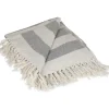 Blankets & Throws-Kirkland's Home Cabana Stripe Throw Gray