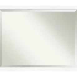 Decorative Mirrors-Kirkland's Home Cabinet White Narrow Frame Beveled Mirror