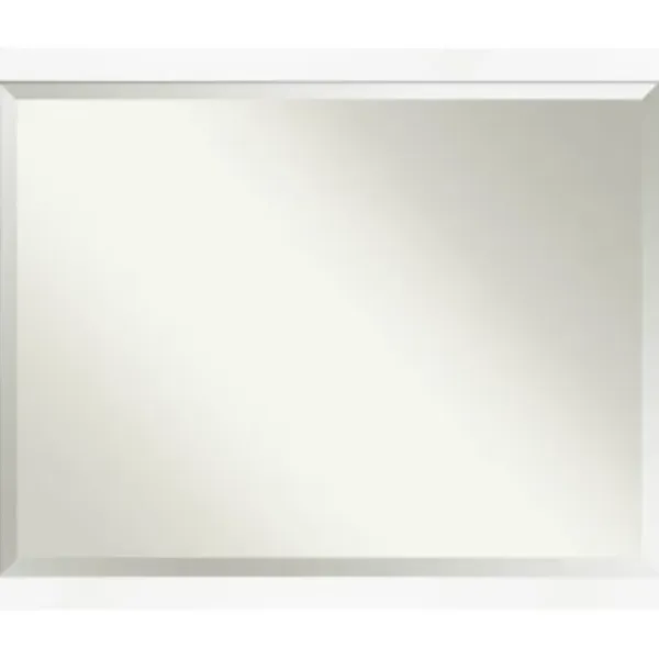 Decorative Mirrors-Kirkland's Home Cabinet White Narrow Frame Beveled Mirror