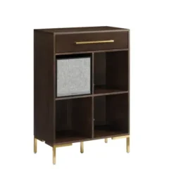Bookshelves-Kirkland's Home Cadence Gold Record Storage Bookcase With Speaker