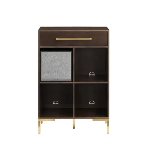 Bookshelves-Kirkland's Home Cadence Gold Record Storage Bookcase With Speaker