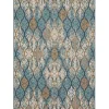 Outdoor Rugs-Kirkland's Home Cafe Geo Lattice Outdoor Area Rug, 4X7 Brown