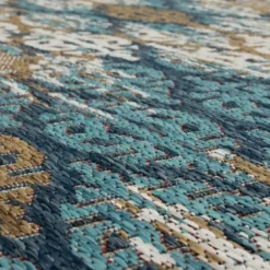 Outdoor Rugs-Kirkland's Home Cafe Geo Lattice Outdoor Area Rug, 4X7 Brown