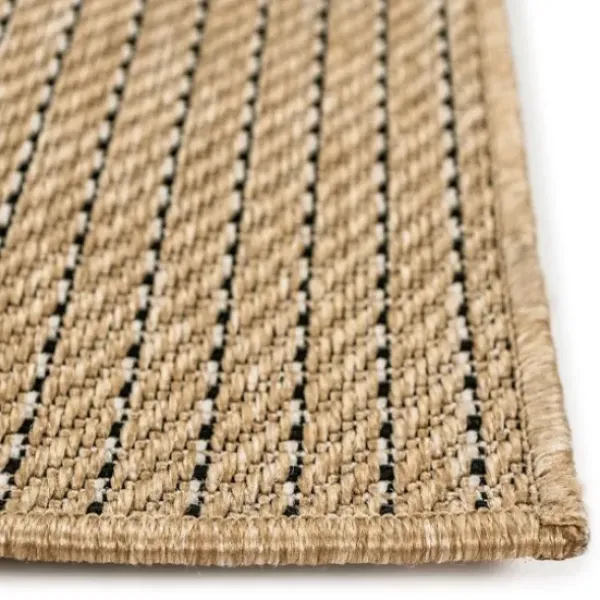 Outdoor Rugs-Kirkland's Home Cafe Geo Lattice Outdoor Area Rug, 7X9 Brown
