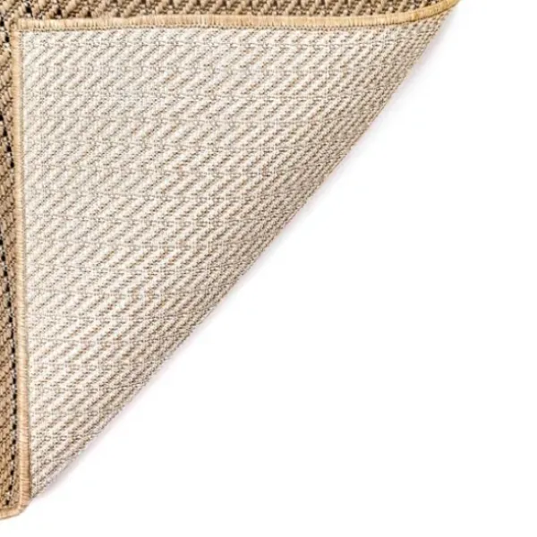 Outdoor Rugs-Kirkland's Home Cafe Geo Lattice Outdoor Area Rug, 7X9 Brown