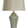 Table Lamps-Kirkland's Home Caledonia Blue And Gold Finish Table Lamp White
