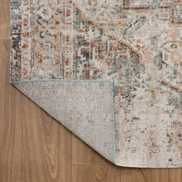 Outdoor Rugs-Kirkland's Home Camel Leopard Border Outdoor Area Rug, 5X7 Tan