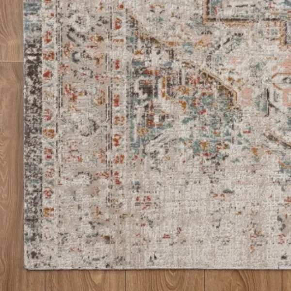 Outdoor Rugs-Kirkland's Home Camel Leopard Border Outdoor Area Rug, 5X7 Tan