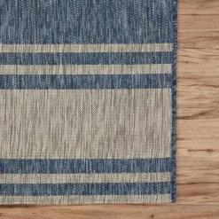 Outdoor Rugs-Kirkland's Home Camel Leopard Border Outdoor Area Rug, 6X9 Tan
