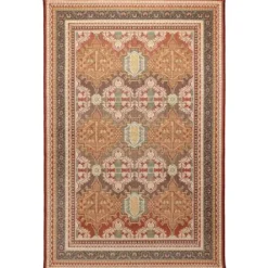 Outdoor Rugs-Kirkland's Home Camel Linear Sundry Outdoor Area Rug, 6X9 Tan