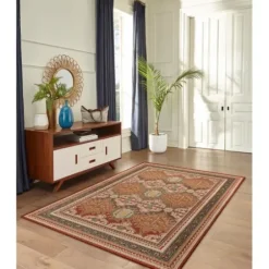 Outdoor Rugs-Kirkland's Home Camel Linear Sundry Outdoor Area Rug, 6X9 Tan