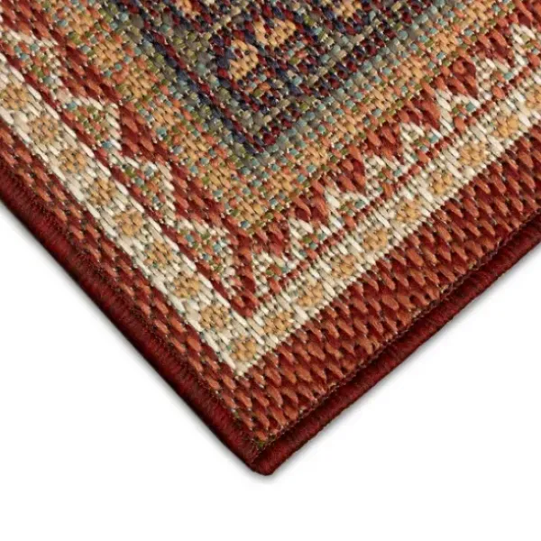 Outdoor Rugs-Kirkland's Home Camel Linear Sundry Outdoor Area Rug, 6X9 Tan