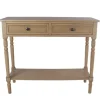 Console Tables-Kirkland's Home Camel Rattan Console Table Brown
