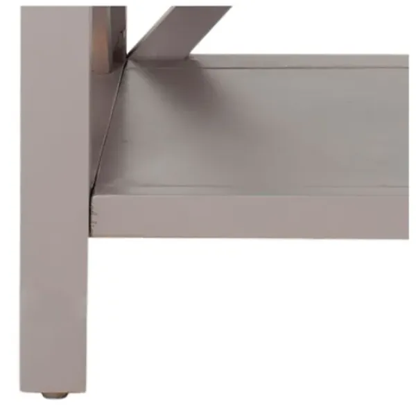 Accent & End Tables-Kirkland's Home Candice Cross Back Accent Table Gray