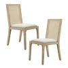 Dining Chairs-Kirkland's Home Cane Back Upholstered Wood Dining Chairs, Set Of 2 Tan