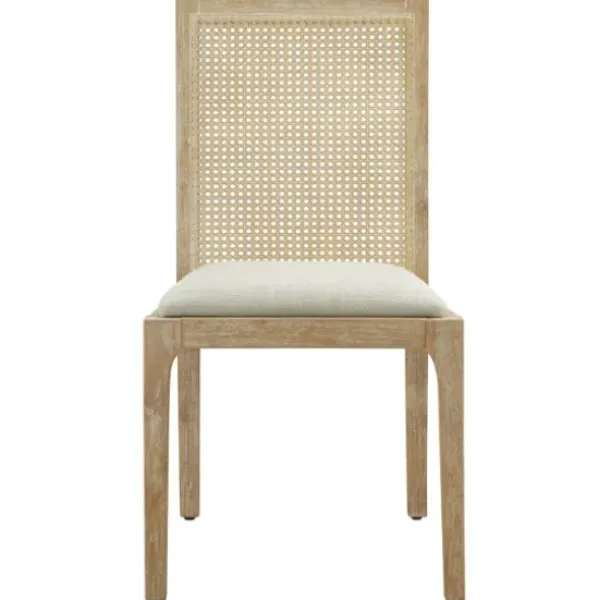 Dining Chairs-Kirkland's Home Cane Back Upholstered Wood Dining Chairs, Set Of 2 Tan