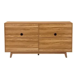 Cabinets & Sideboards-Kirkland's Home Cane Wood Storage Media Cabinet Tan