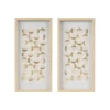 Wall Plaques-Kirkland's Home Capiz Shells Emblem Framed Wall Plaques, Set Of 2 White/Gold