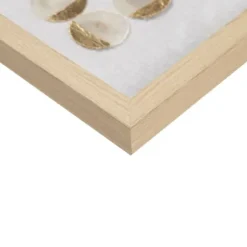 Wall Plaques-Kirkland's Home Capiz Shells Emblem Framed Wall Plaques, Set Of 2 White/Gold