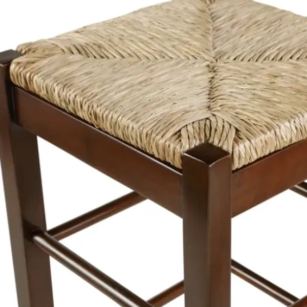 Bar Stools & Counter Height Stools-Kirkland's Home Cappuccino Wooden Counter Stool Brown