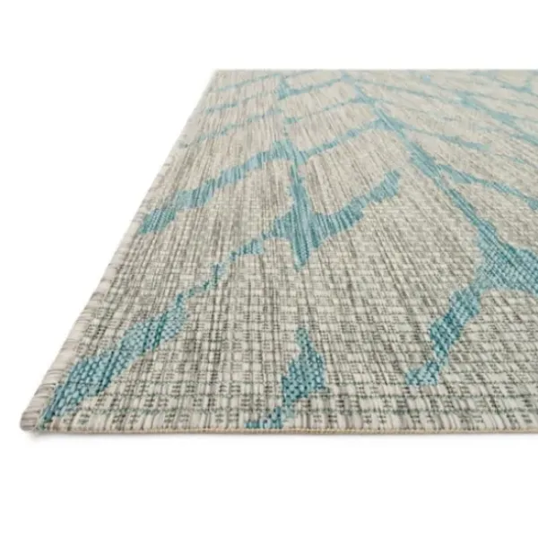 Outdoor Rugs-Kirkland's Home Captiva Nautical Helm Outdoor Area Rug, 5X7 Blue/Gray