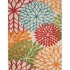 Outdoor Rugs-Kirkland's Home Caramel Botanical Indoor/Outdoor Area Rug, 7X9 Ivory/Red